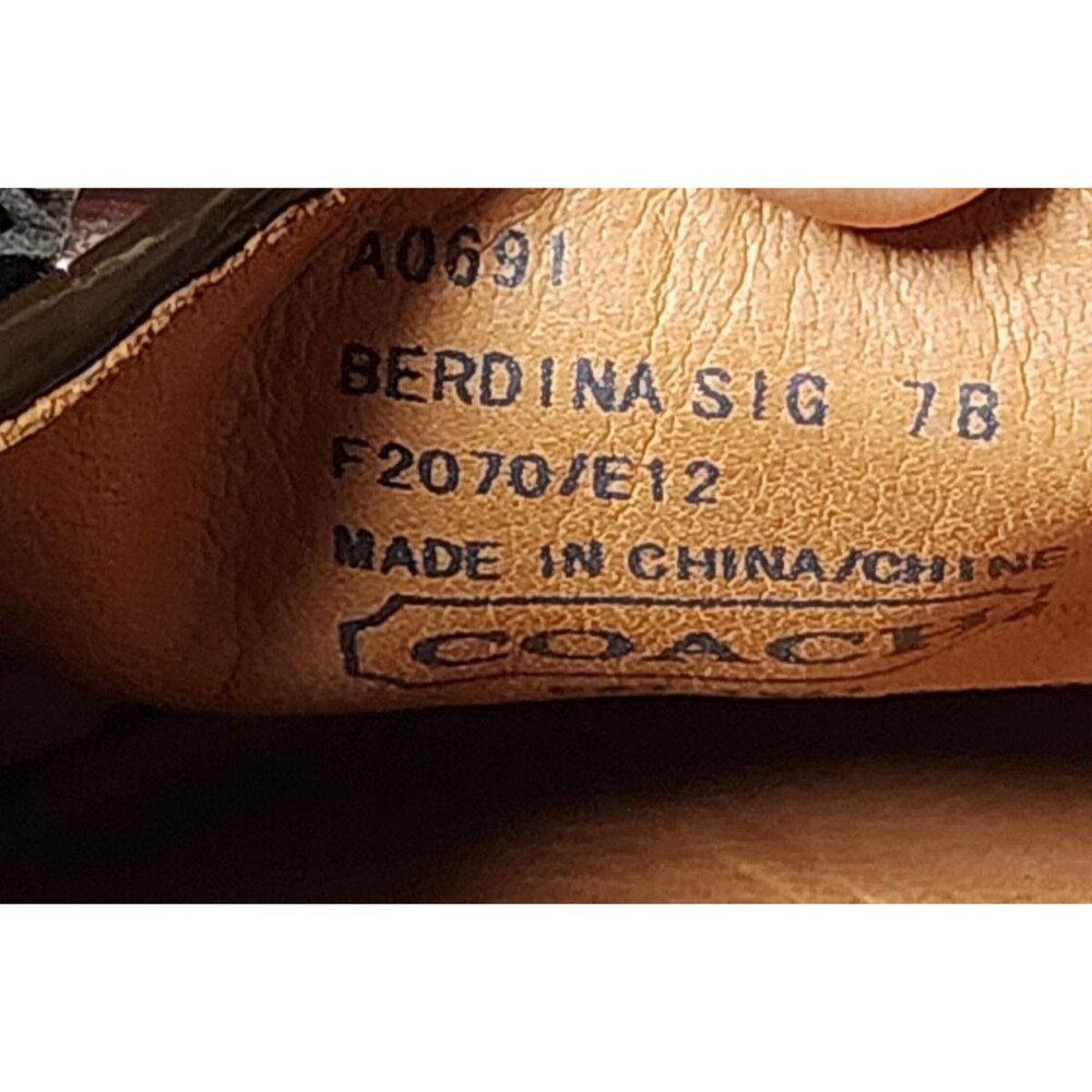 Coach Signature Canvas Loafers with Brown Accents, Size 7 - Picture 8 of 8